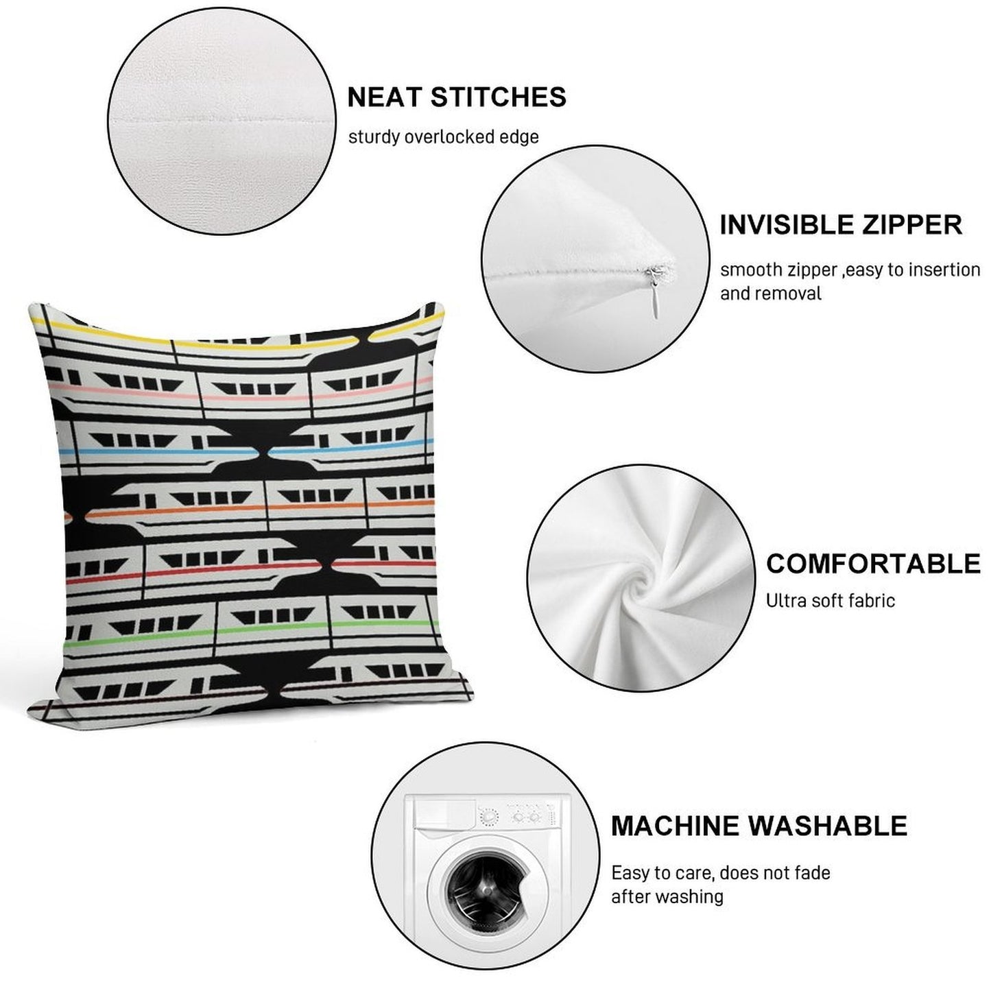 Please Stand Clear of The Door Ways Soft Reinforced Edging Throw Pillow