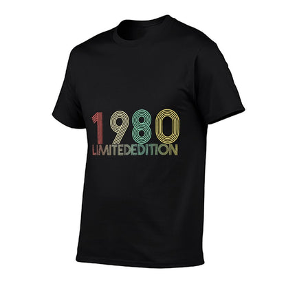1980 40th Birthday Gift Vintage Retro Men Women 40 Years Old  Cotton T-Shirt