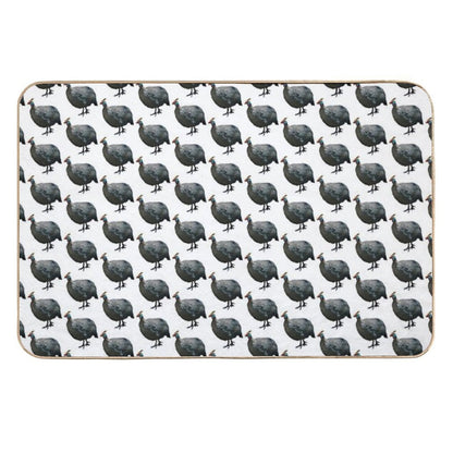 Helmeted Guinea Fowl  Long-Lasting Bath Mat