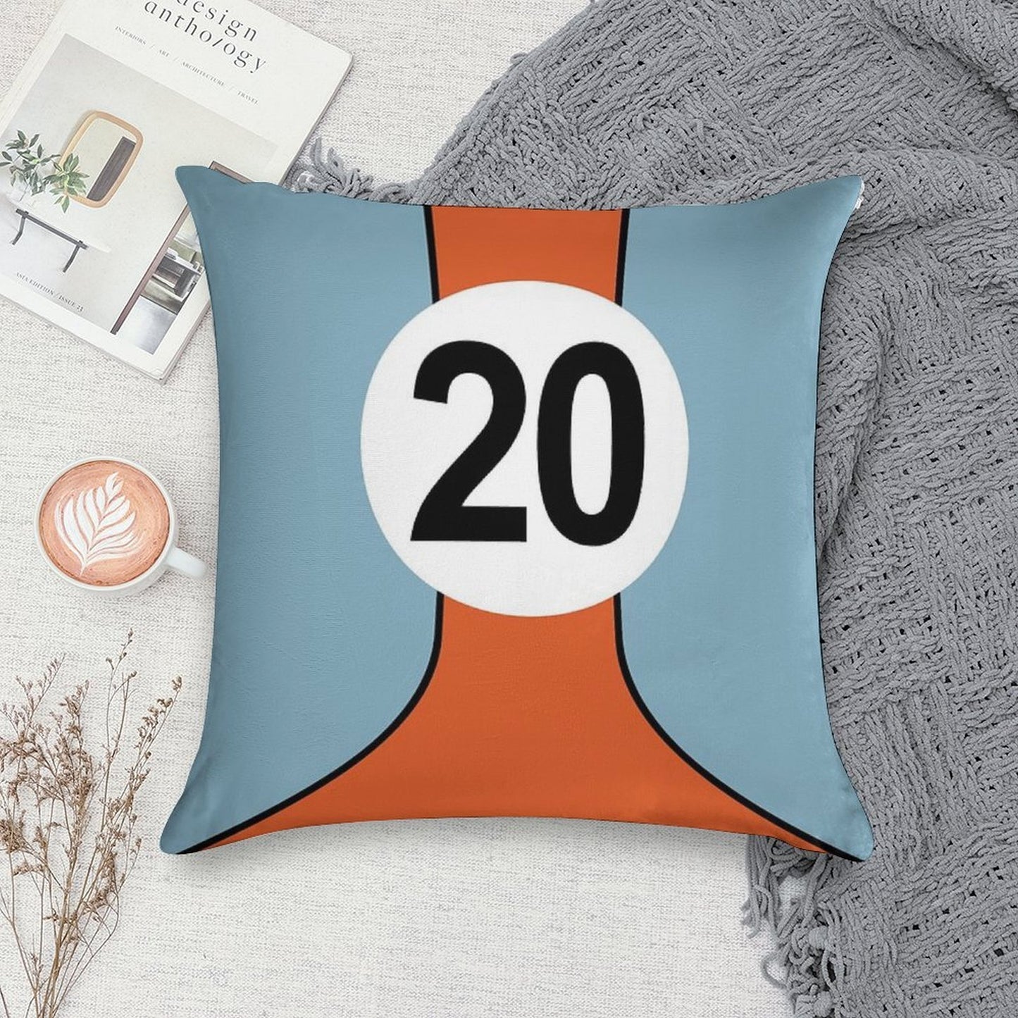 Racing Colours No20 Soft Decorative Cover Throw Pillow
