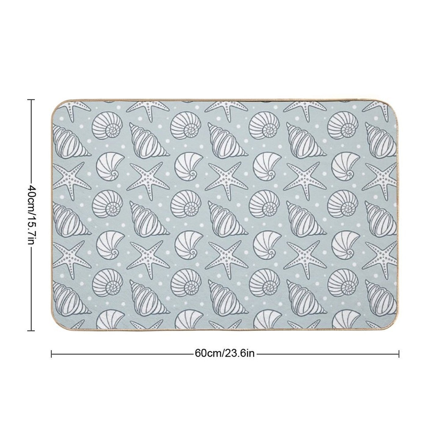 Cute Shells in The Ocean  Long-Lasting Bath Mat