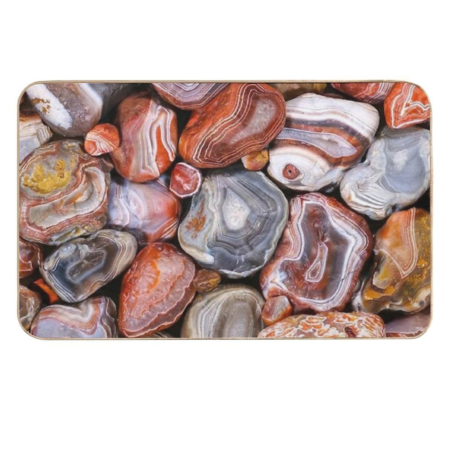 Lake Superior Agates  Repositionable Bath Mat