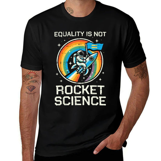 Gay Pride Month Equality Rocket Science LGBTQ Ally Boys Kids  Ribbed Collar T-Shirt