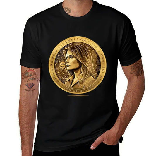 Trump And Melania Currency Launches Meme Coin Trump Crypto  Trendy Pattern T-Shirt