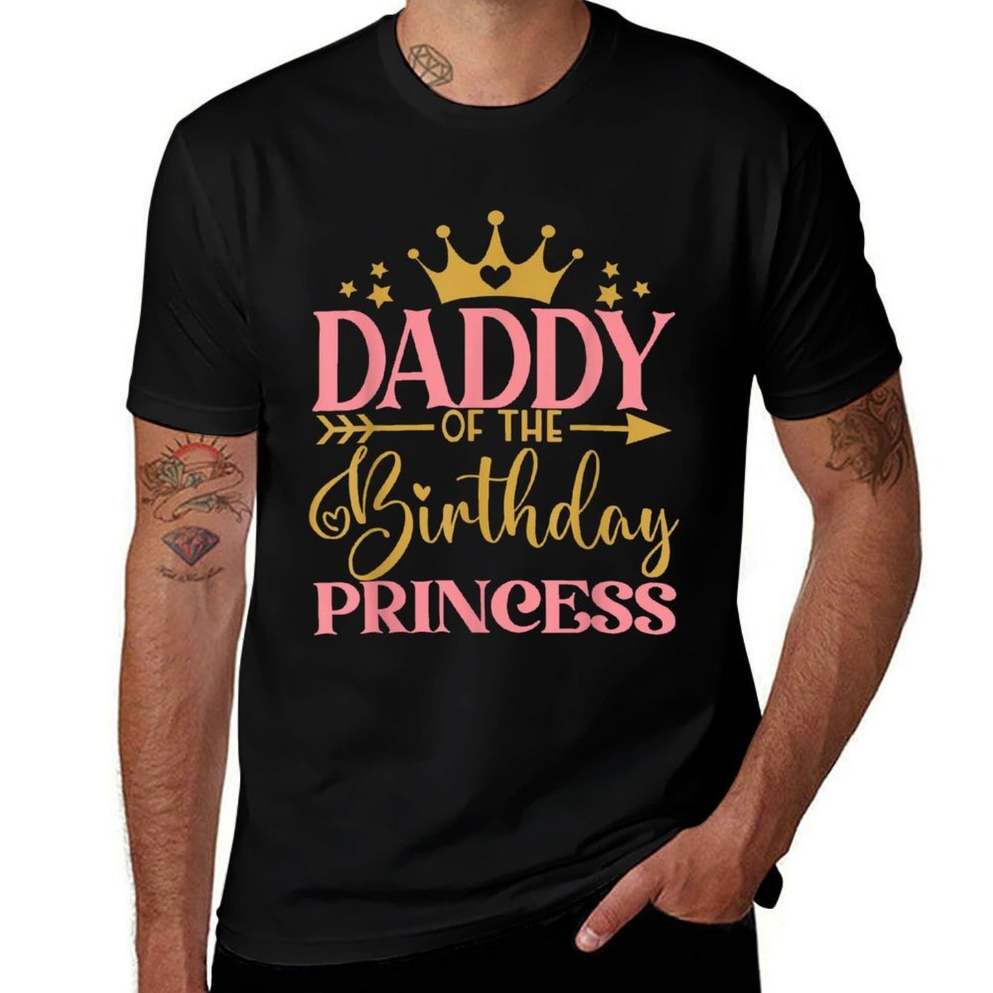 Daddy of The Birthday for Girl - 1st Birthday Princess Girl  Summer-ready Fabric T-Shirt