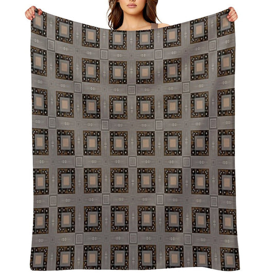 Abstract Art Blending Different Colors And Shapes Multi-functional Throw Blanket