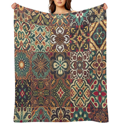 Mosaic of Elegance Plush Throw Blanket