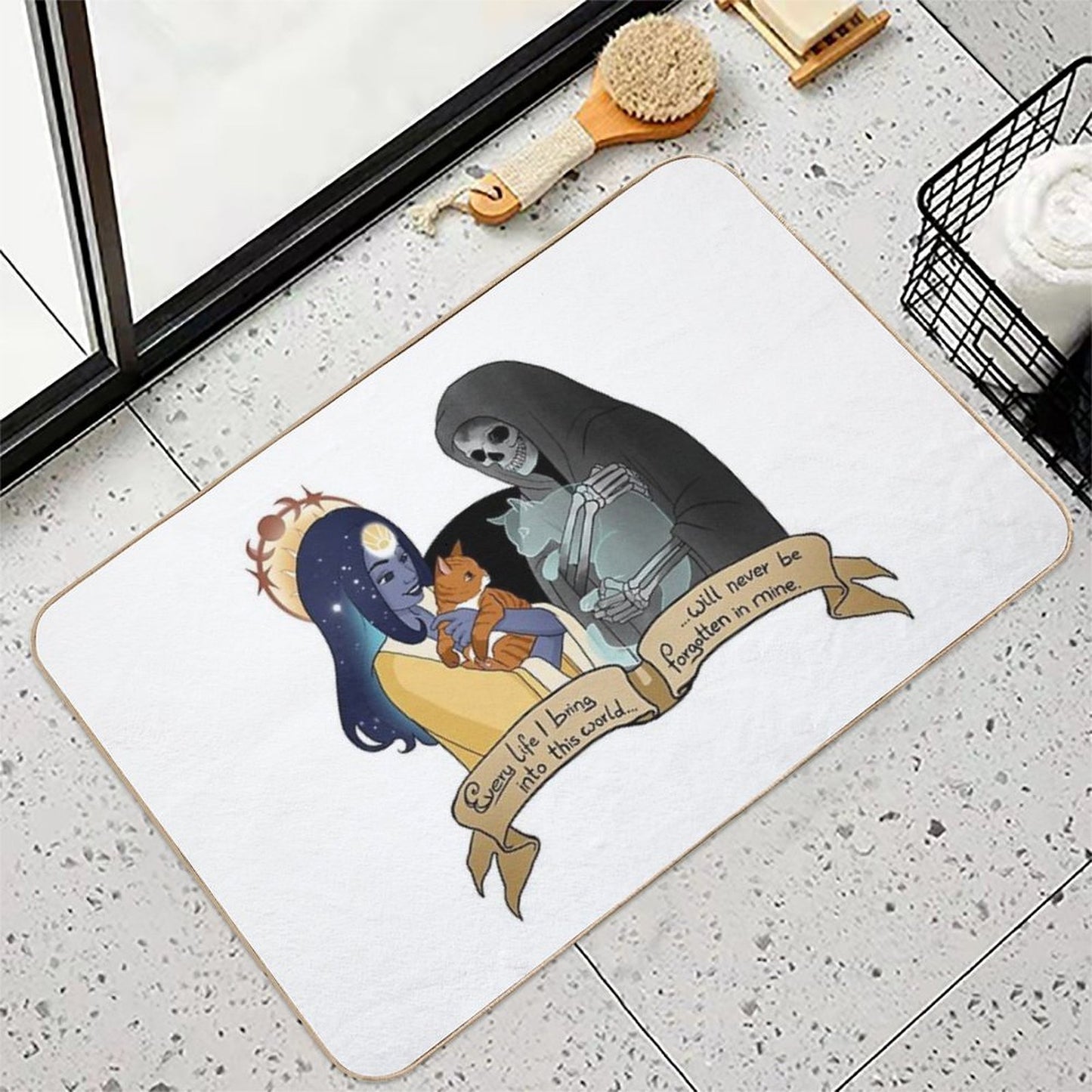 Life & Death  Repositionable Bath Mat