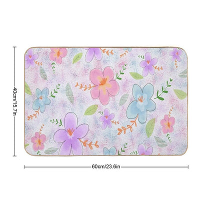 Sweet Floral.  Stain-Proof Bath Mat