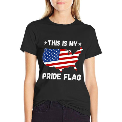 This Is My Pride - Patriotic America USA 4th of July  Rolled Sleeves T-Shirt