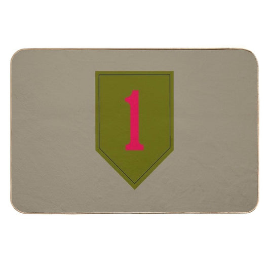 1st Infantry Division The Big Red One (United States Army)  Anti-Trip Bath Mat