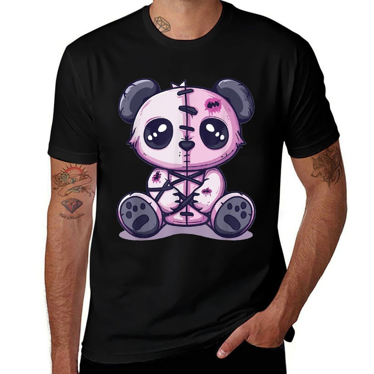 Goth Pastel Cute Creepy Kawaii Panda Voodoo Doll Comfortable T-Shirt