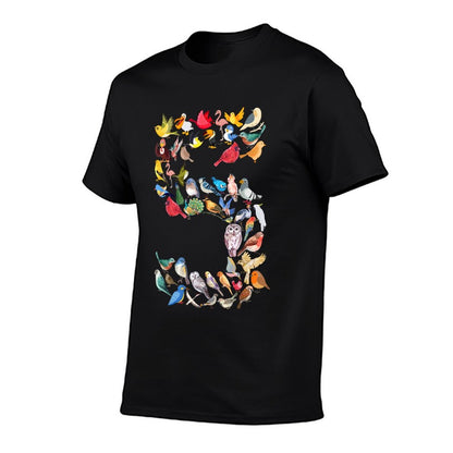 Kids 5th Birthday Birds Themed 5 Year Old Boys Bird Lover  Stretchy T-Shirt