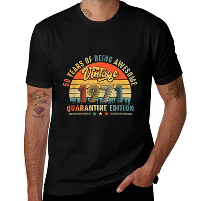 Vintage 1971 50 Year Of Being Awesome 50th Birthday Gift  Soft T-Shirt