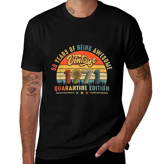 Vintage 1971 50 Year Of Being Awesome 50th Birthday Gift  Soft T-Shirt