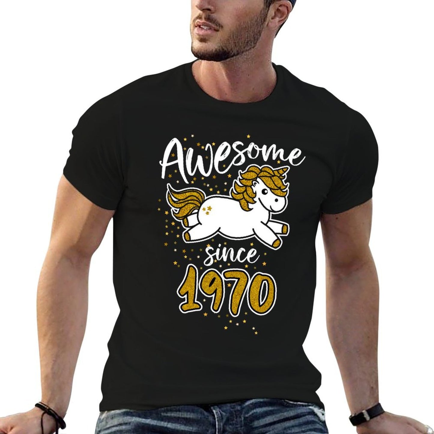 Awesome Since 1970 Unicorn 50th Birthday Gift For Her Sweatshirt  Trendy Pattern T-Shirt