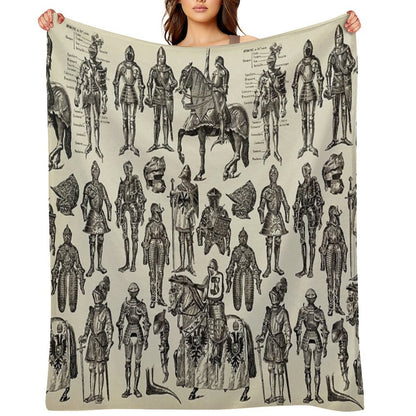 Medieval Knight Quick-dry Throw Blanket