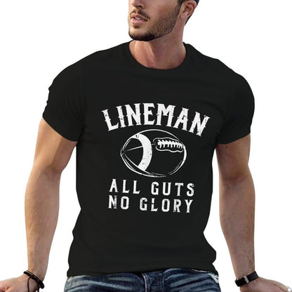 Lineman Guts Glory Funny American Football Gridiron Gift  Oversized Silhouette T-Shirt