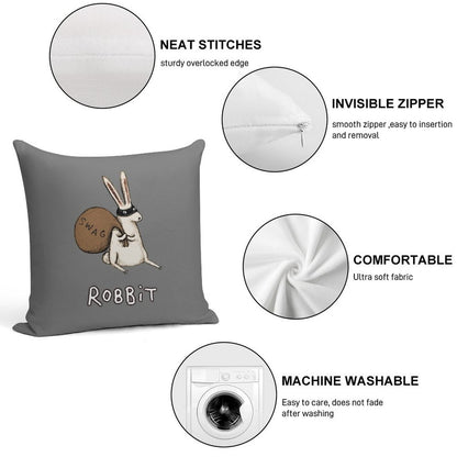 Robbit Soft High-Density Material Throw Pillow