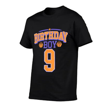 9th Birthday Boy Basketball Lover 9 Years Old Bday  Odor-resistant T-Shirt