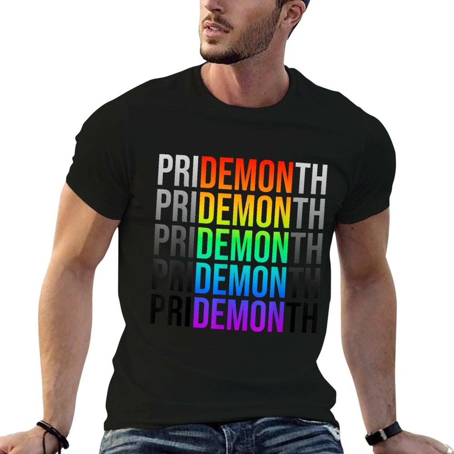 Pride Month Demon LGBT Gay Pride Month Transgender Lesbian  Summer-ready Fabric T-Shirt