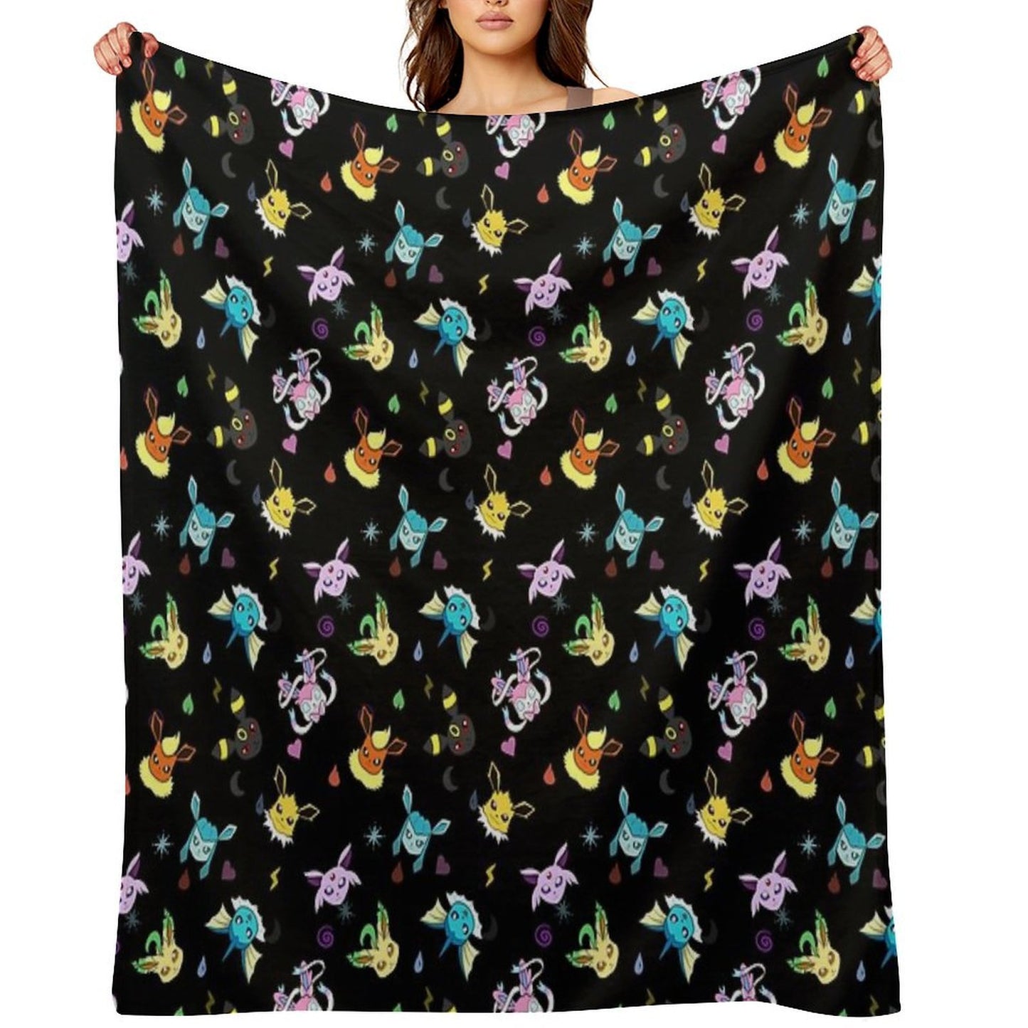 Eeveelution Type Pattern Lightweight Throw Blanket