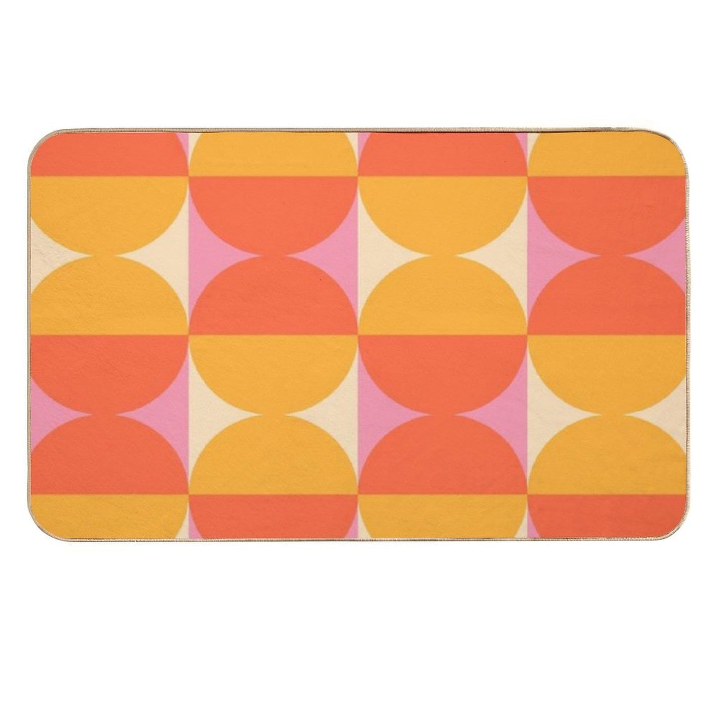 Mid Century Modern Geometric Abstract Pattern 721  Slip-Resistant Bath Mat