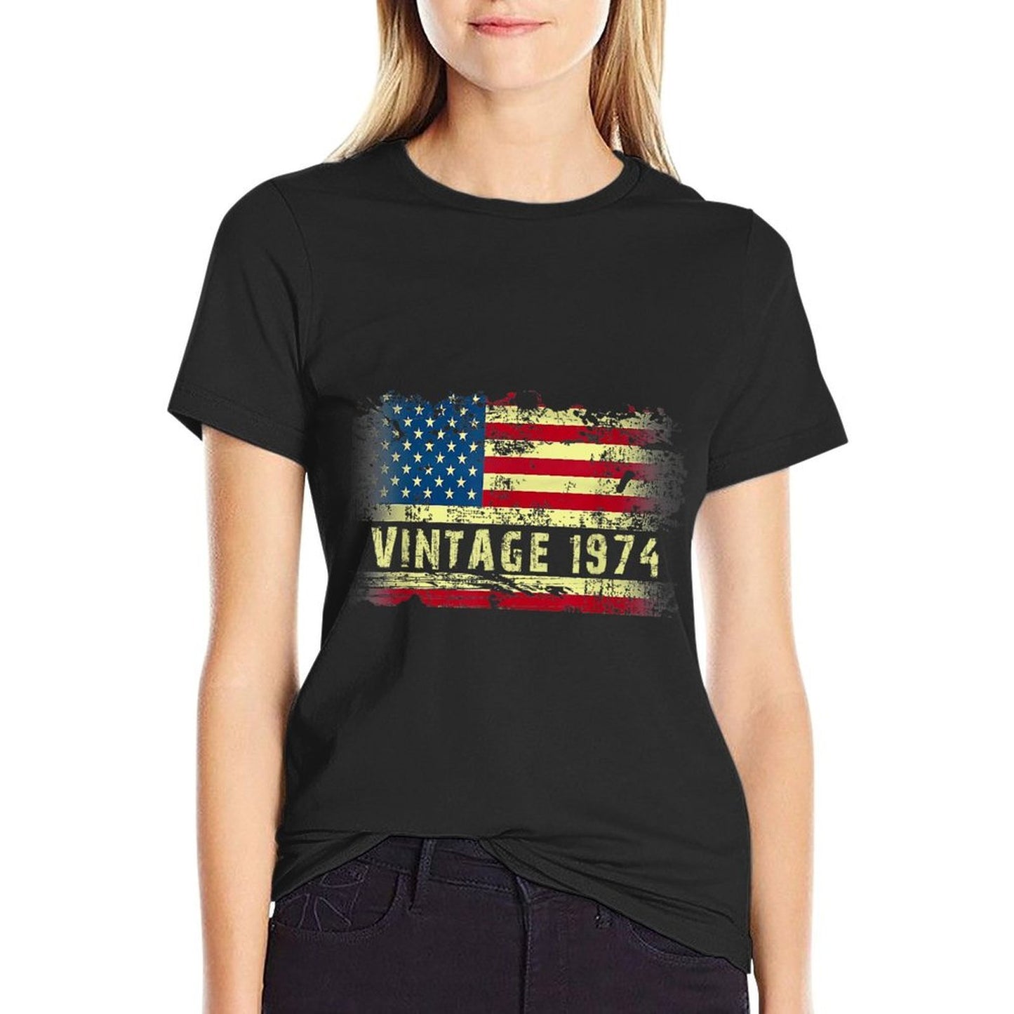 Vintage 1974 50 Years Old American 50th Birthday Gifts  Classic T-Shirt
