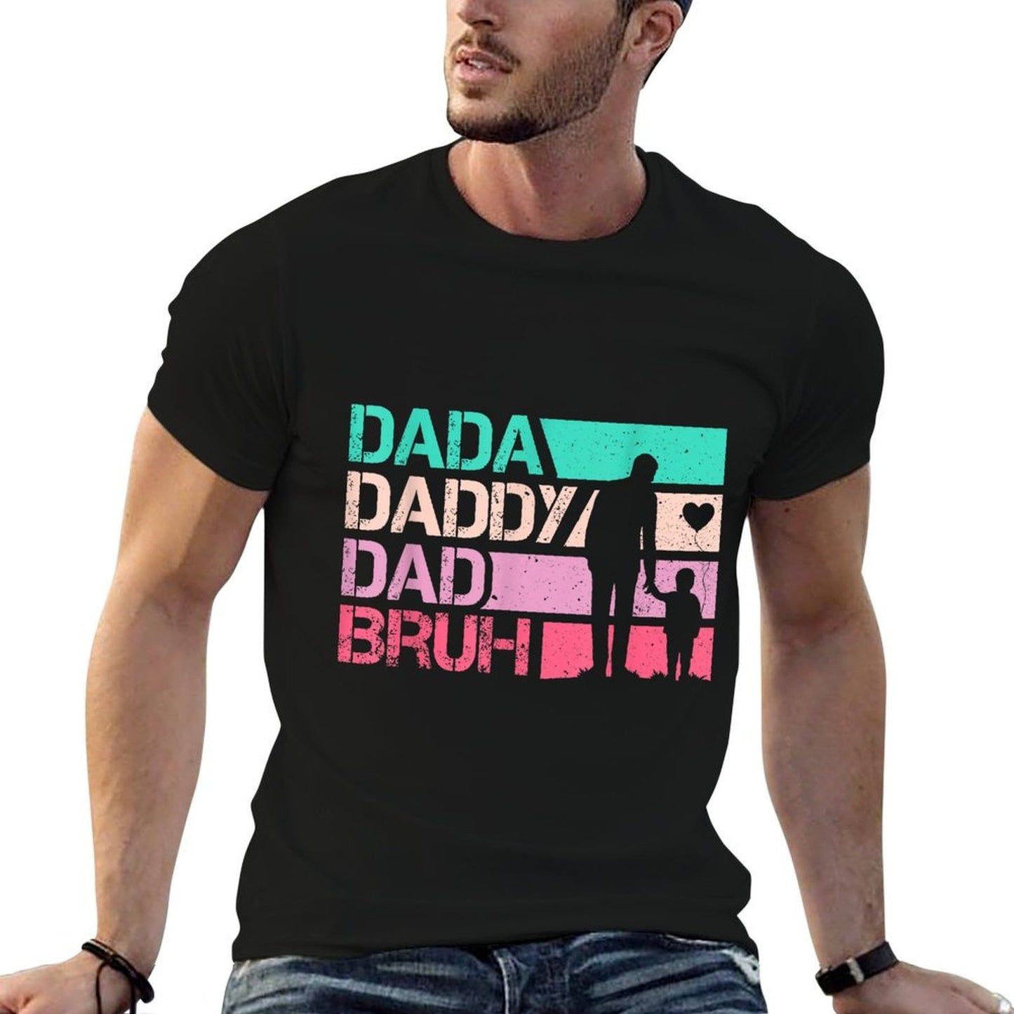 Dada Daddy Dad Bruh Funny Retro Vintage Fathers Day  Versatile T-Shirt