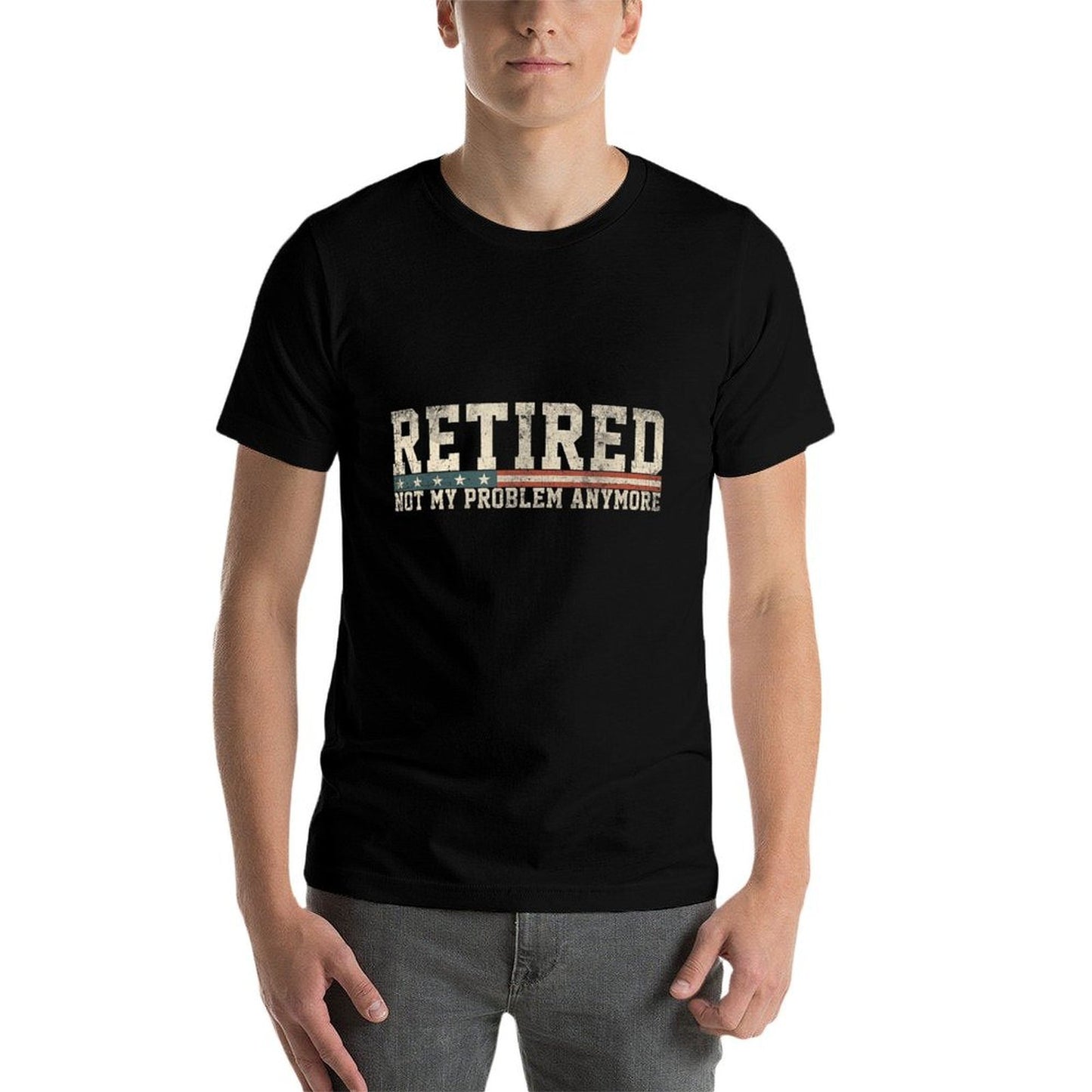 Vintage Retirement Gift, Retired 2025 Not My Problem Anymore  Moisture-wicking T-Shirt