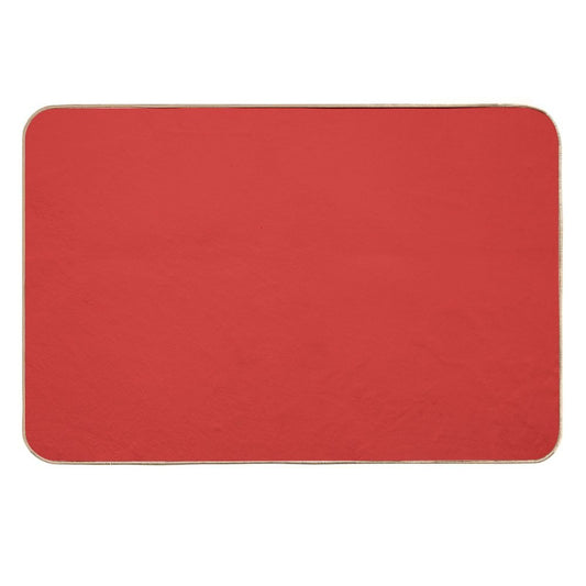 Red, Plain Red, Classic Red  High-Traffic Bath Mat