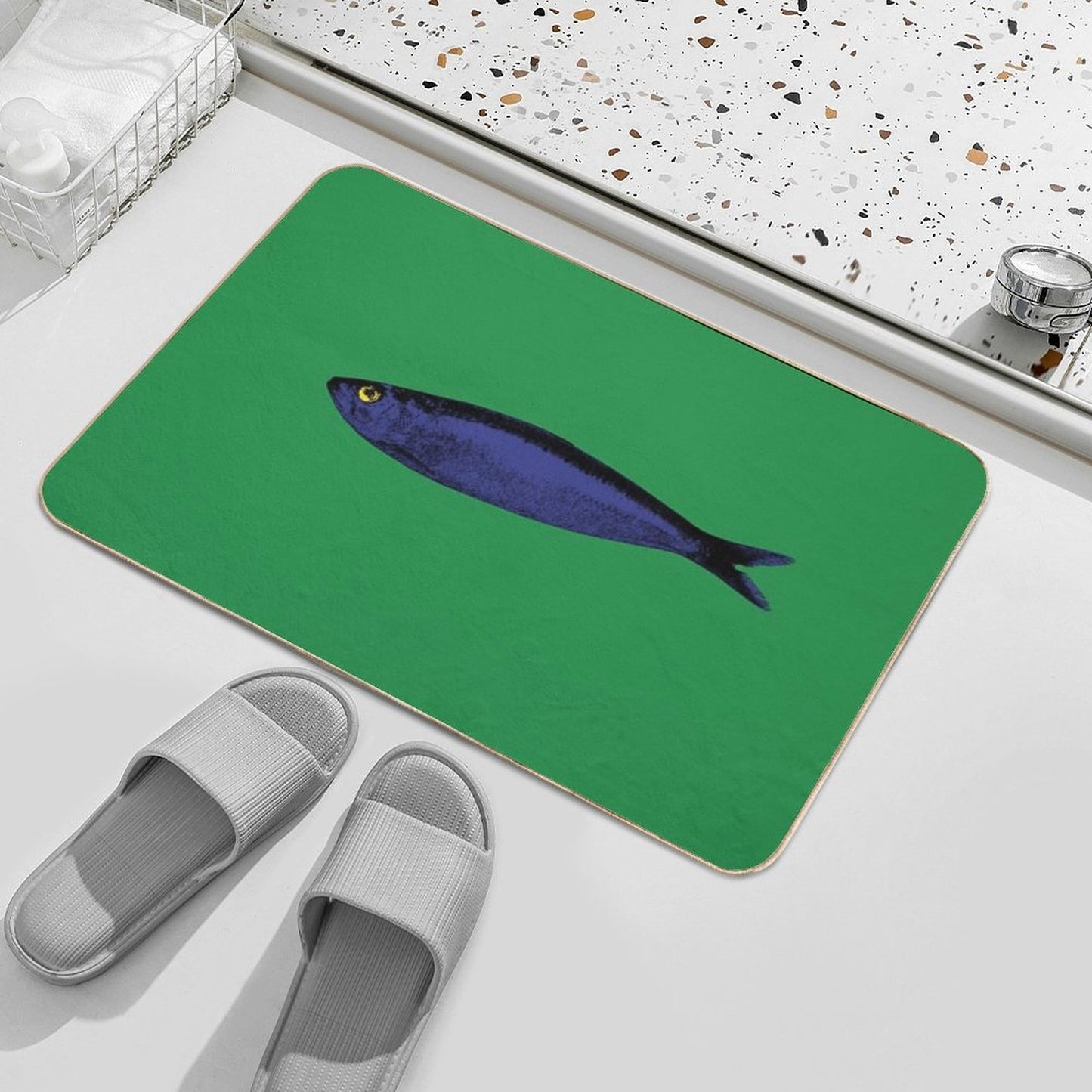 Blue Sardine  Versatile Bath Mat