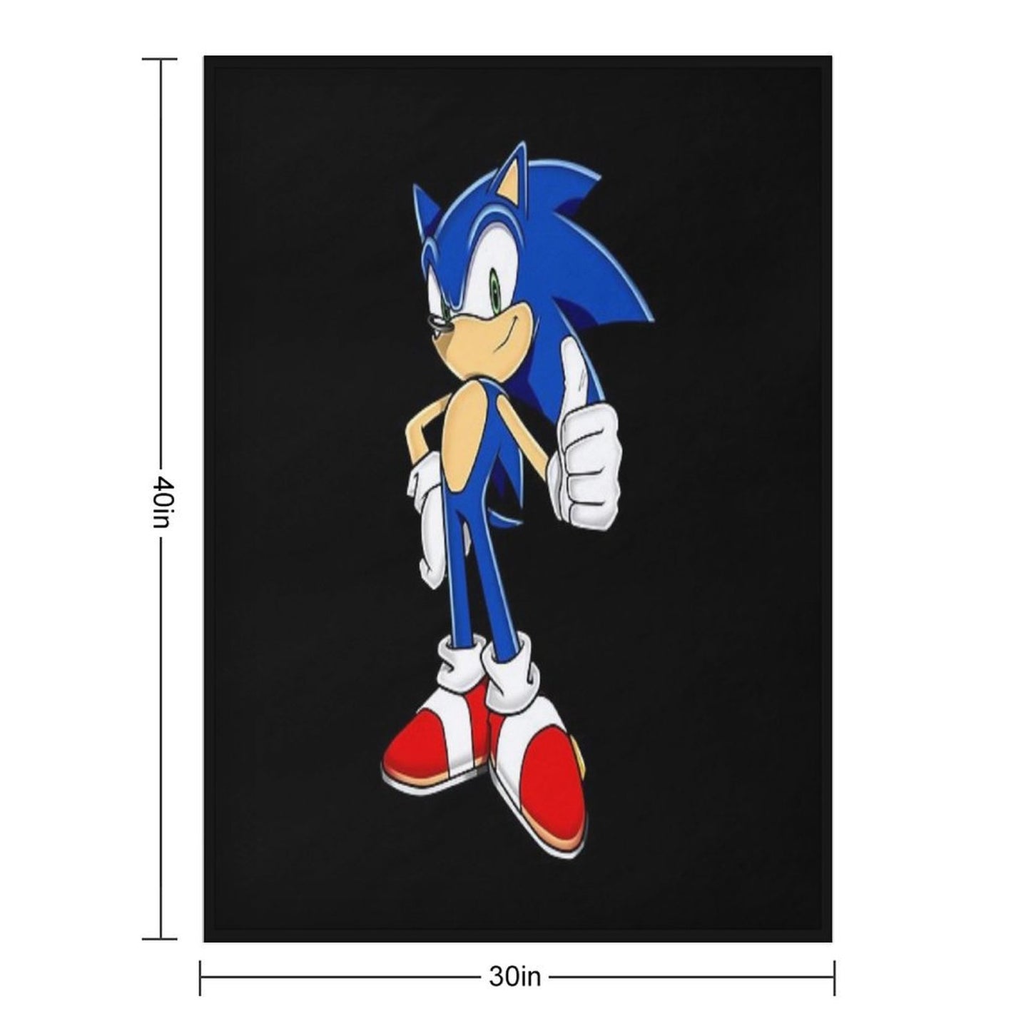 Sonic Shrink-resistant Throw Blanket