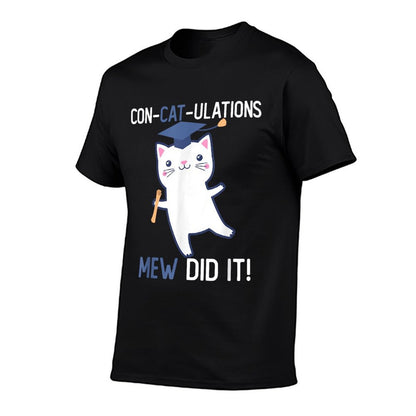Class of 2025 Graduate Mew Did It Cat Lover Graduation Cats  Summer-ready Fabric T-Shirt
