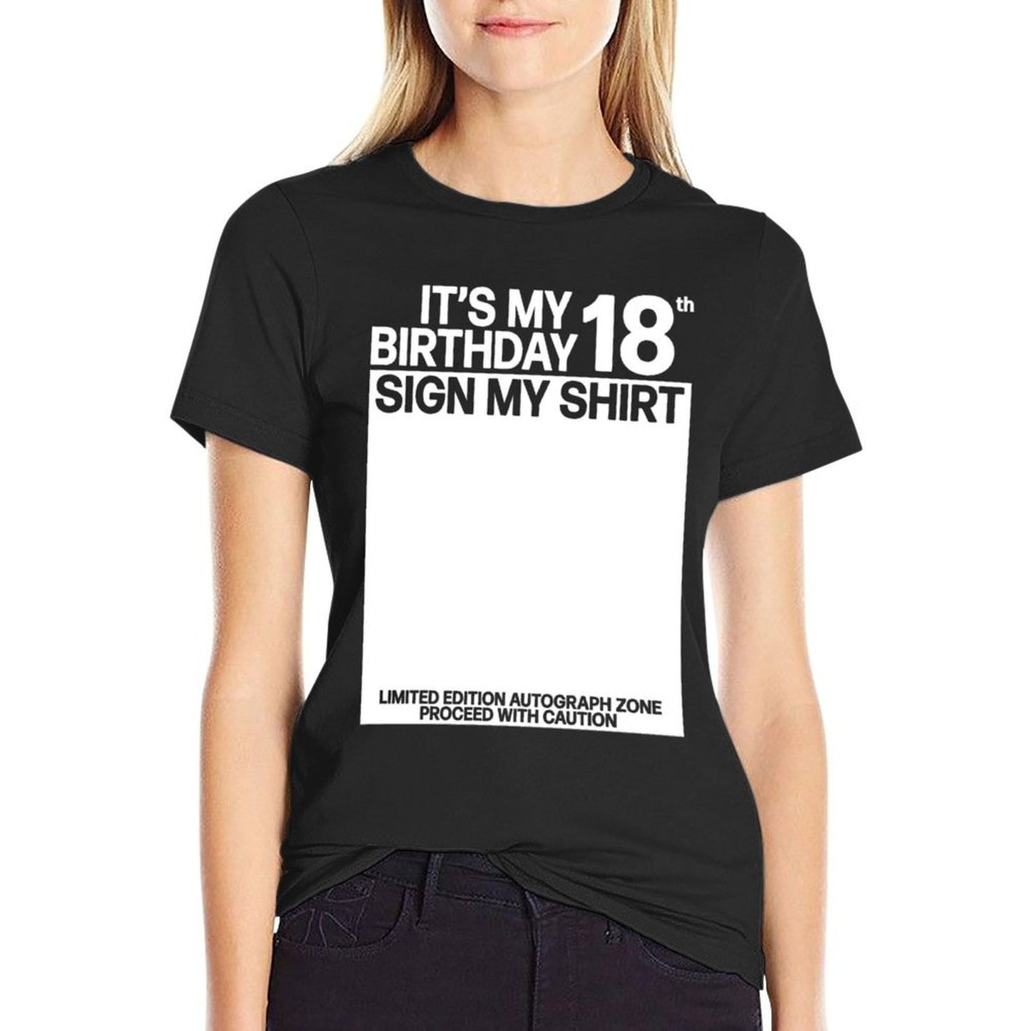 Its My 18th Birthday Sign My 18th Birthday Signature  Trendy Pattern T-Shirt