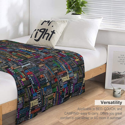 Jungian Psychology Word Cloud Wrinkle-free Throw Blanket
