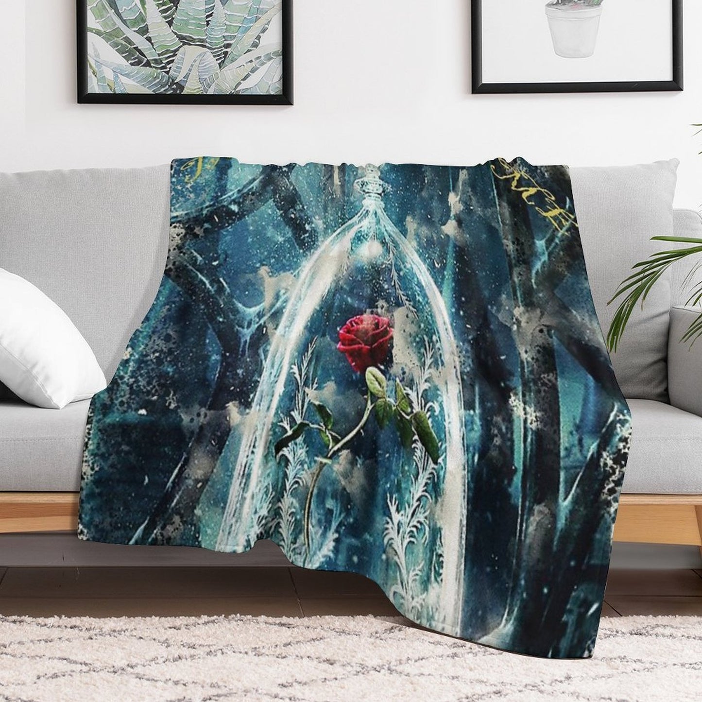 Beauty And The Beast Travel-friendly Throw Blanket