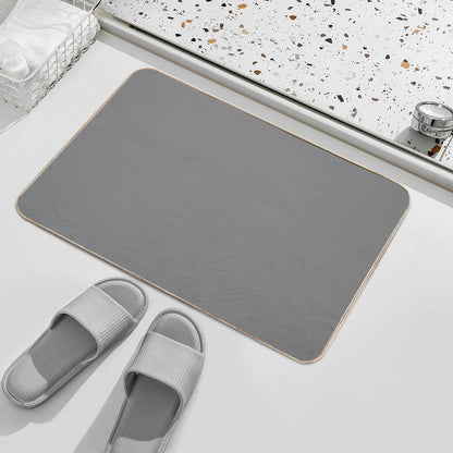 Plain Gray - Grey  Versatile Bath Mat