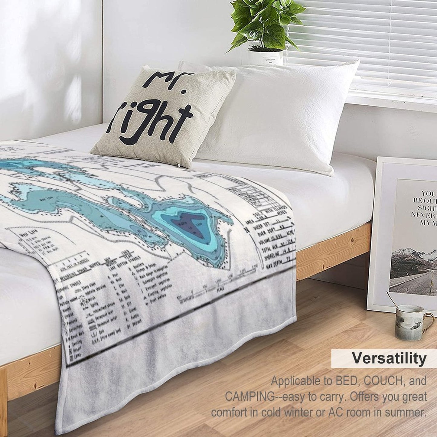 Spread Eagle Chain Lake WI Florence County Compact Throw Blanket