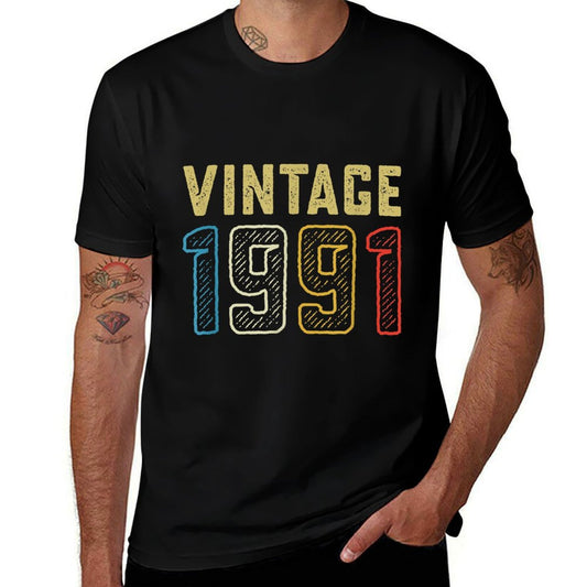 Vintage 1991 Retro 30 Year Old Bday Gift 30th Birthday  Relaxed-fit T-Shirt