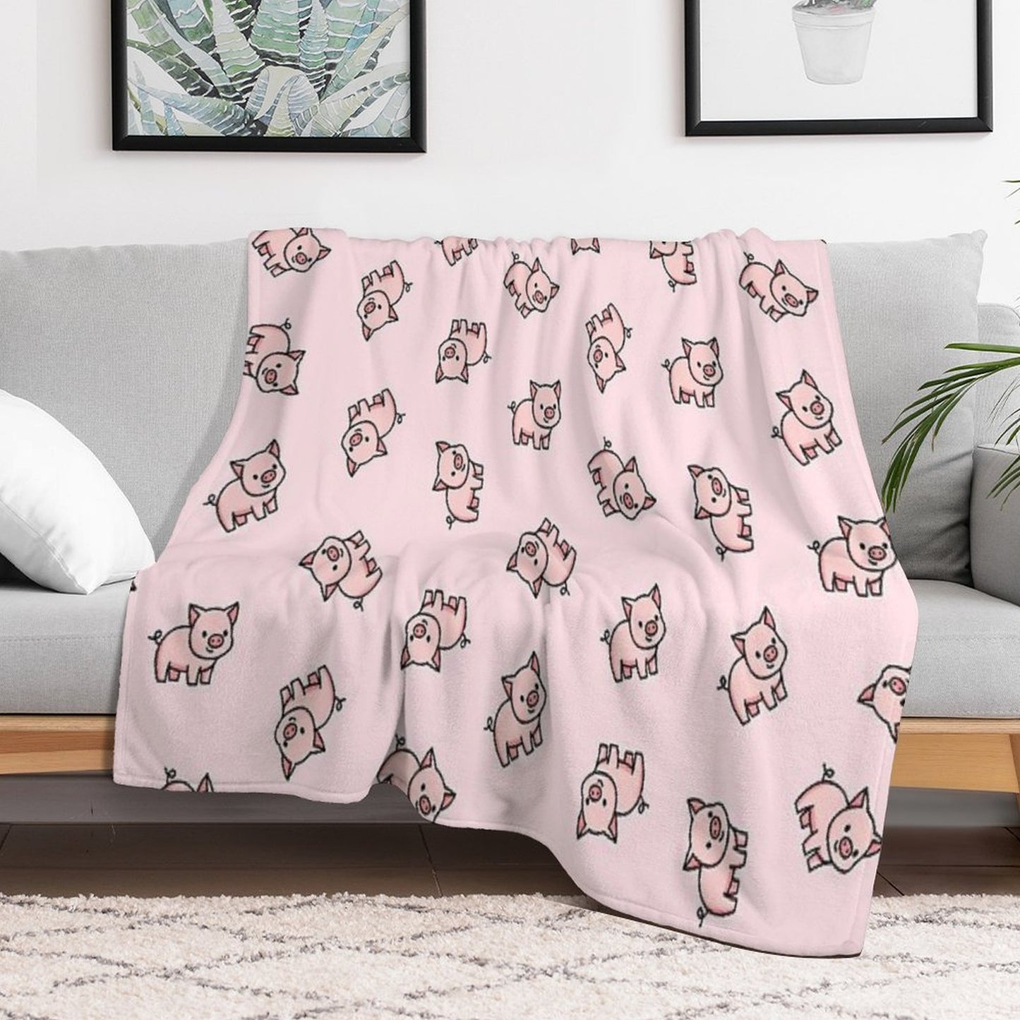 Pig Premium Throw Blanket