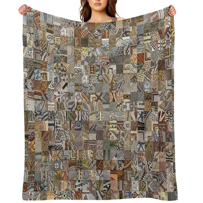 Mosaic Madness Plush Throw Blanket