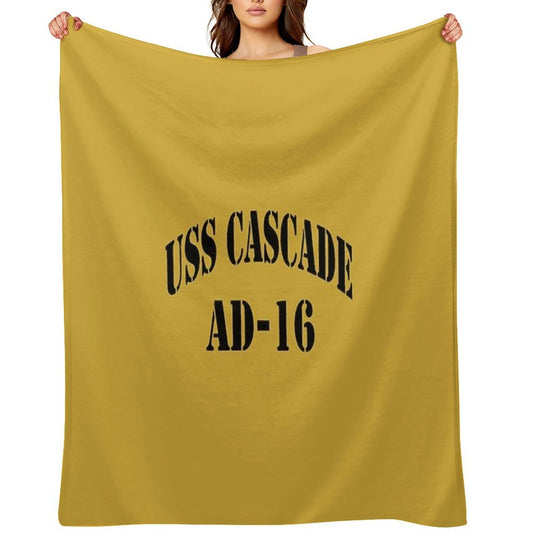 USS CASCADE (AD-16) SHIP'S STORE Travel-friendly Throw Blanket