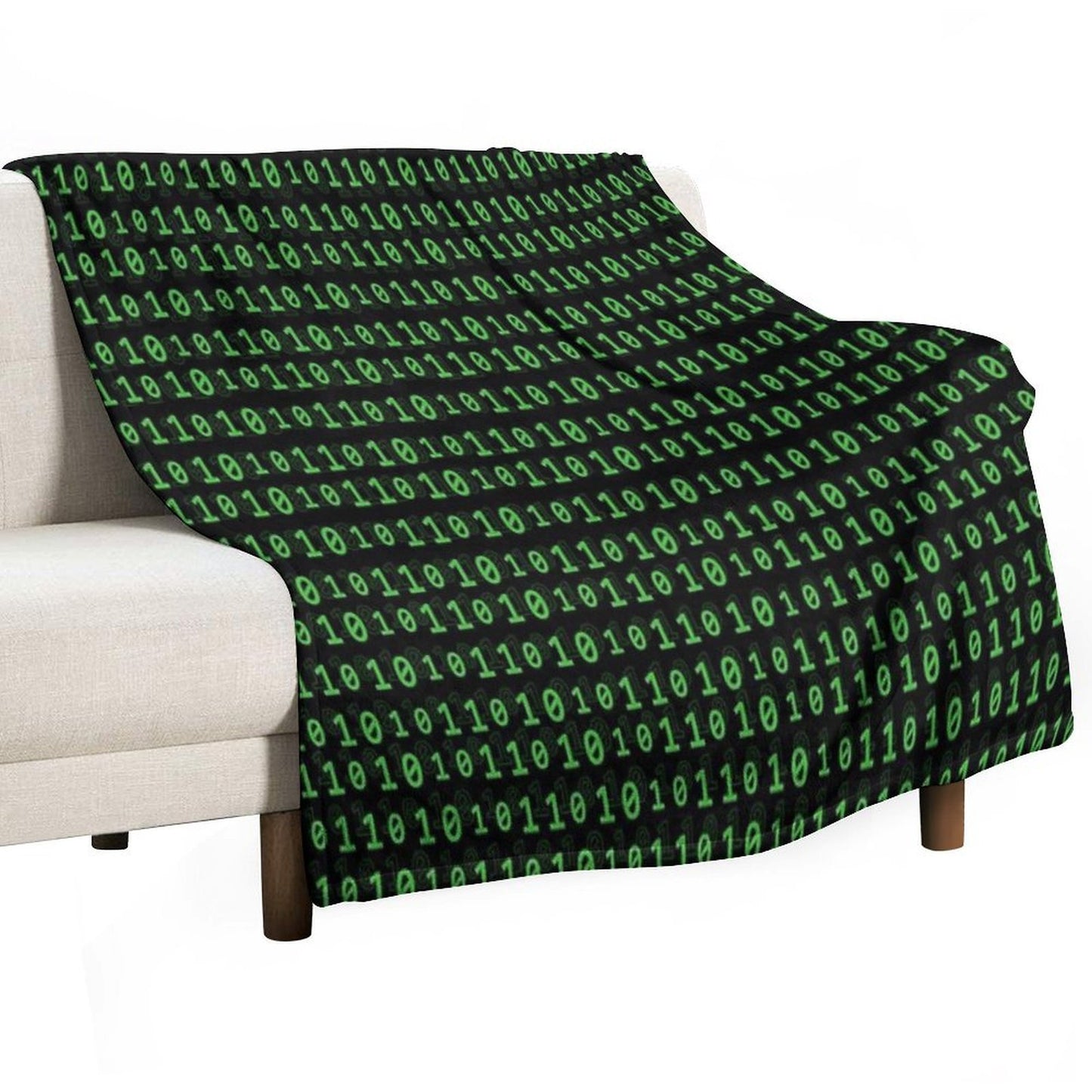 Binary Numbers Wrinkle-free Throw Blanket