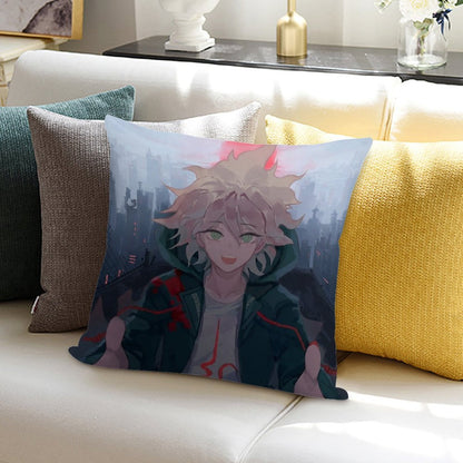 Komaeda Nagito Soft Hidden Zipper Throw Pillow