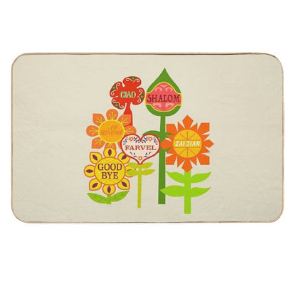 It's A Small World Goodbye Room Flowers  Rapid-Drying Bath Mat