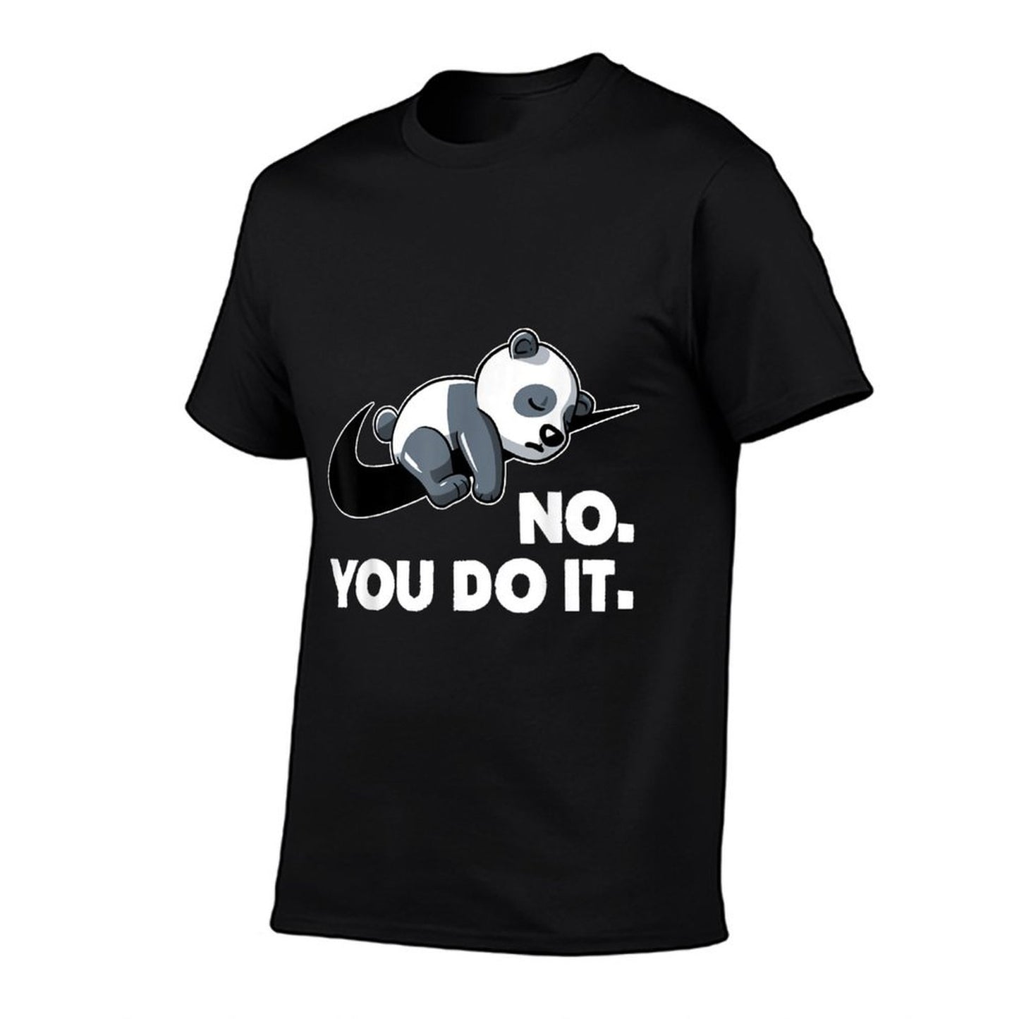 Retro Funny Lazy Panda No You Do It Vintage Cute Sleeping  Heathered Texture T-Shirt