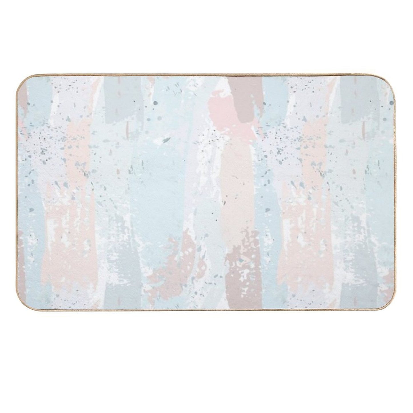 Seamless Pattern with Nude Pastel Colors Stripes. Hand Painted Brush Strokes.  Rapid-Drying Bath Mat