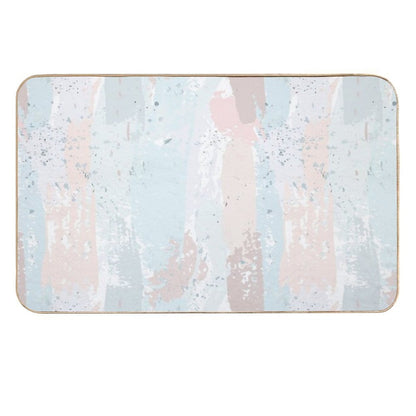 Seamless Pattern with Nude Pastel Colors Stripes. Hand Painted Brush Strokes.  Rapid-Drying Bath Mat