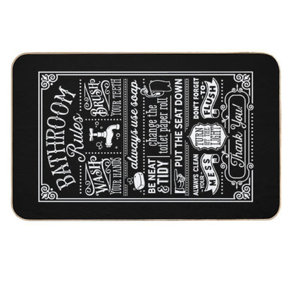 Bathroom Rules  Long-Lasting Bath Mat